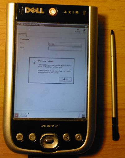 Linux a la Dell Axim x51v dona la benvinguda
